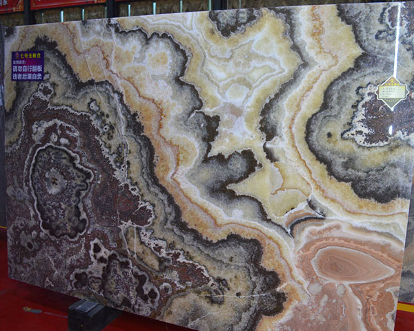 Fantastic color red onyx marble slab