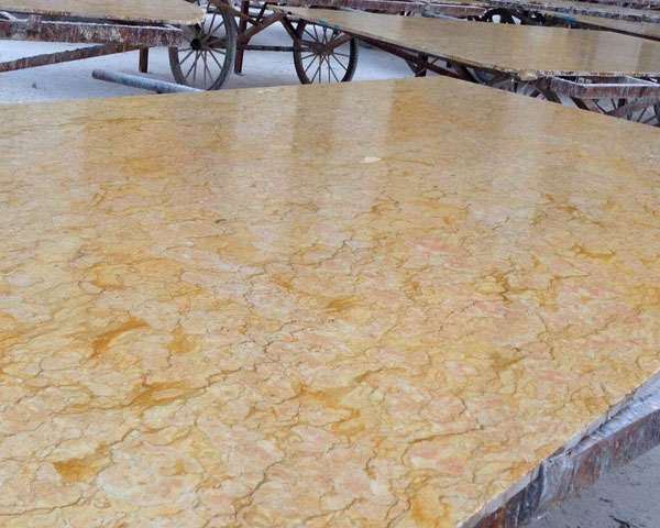 Yellow-spotted marble stone for flooring tile