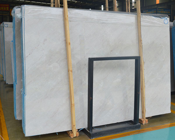 Polished cream beige marble slab for sale