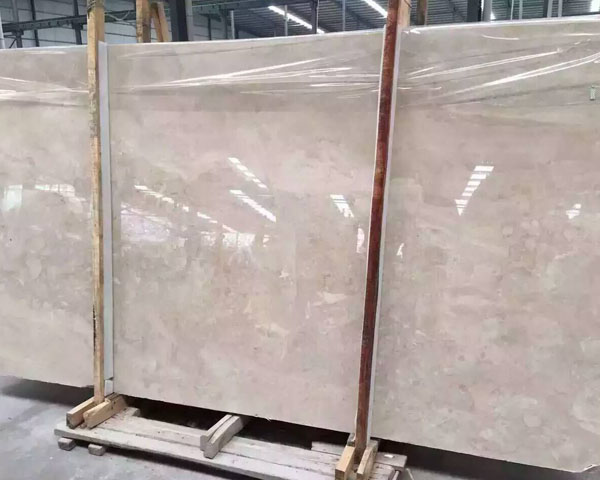 Polished natural chanel beige marble slab