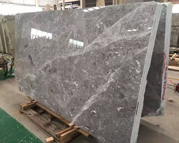 Imported Athena dark gray marble slab for sale