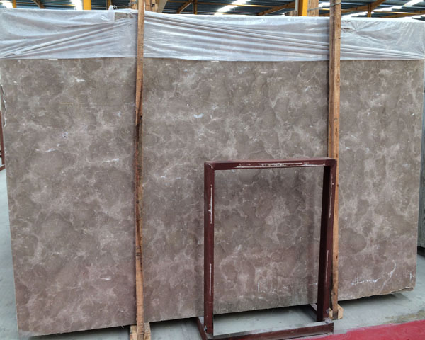 Bosy gray marble slab with white veins
