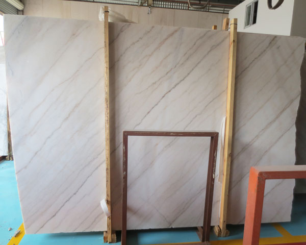 China brown vein guangxi white marble slab good price