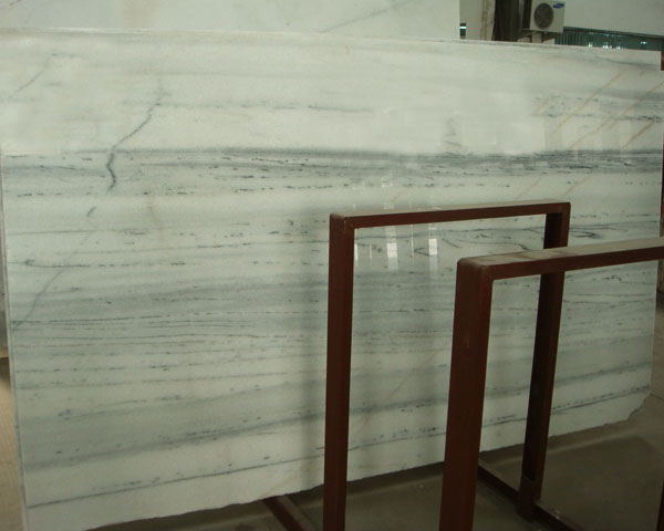 China grey wood vein white marble slab for sale