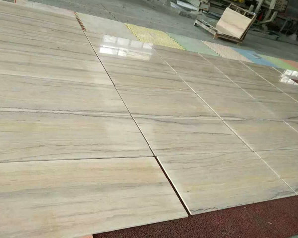China gingko wood grain beige marble slab