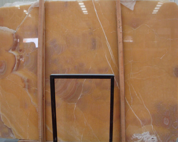 Chinese orange onyx brown marble slab price