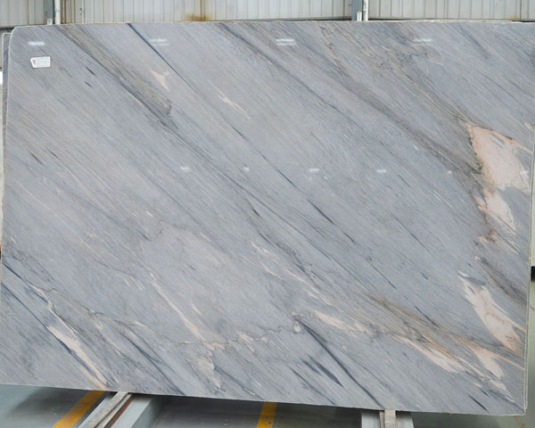 New palissandro blue wavy grain marble slab