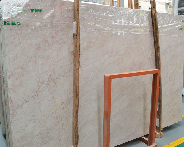 China rose pink marble slab for flooring tiles