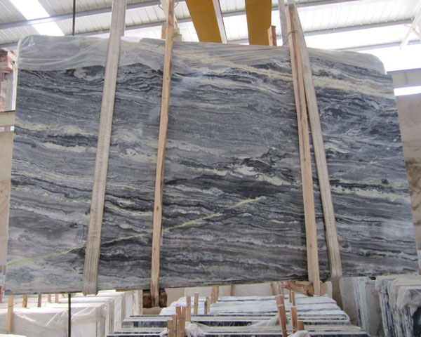 Australia grey wavy grain marble slab for sale