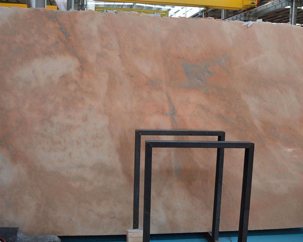 Honed sunset red marble slab for sale