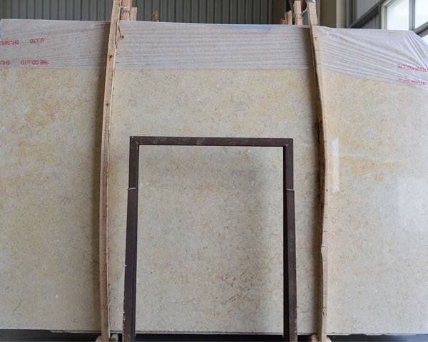 Imported sahara beige marble slab from Turkey