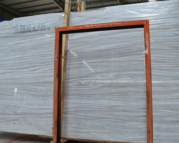 New Greek white wood grain marble slab for flooring