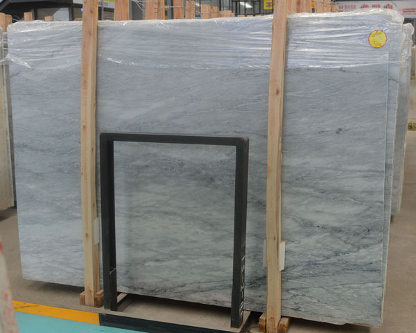 Imported Ice blue wavy grain marble slab from Italy