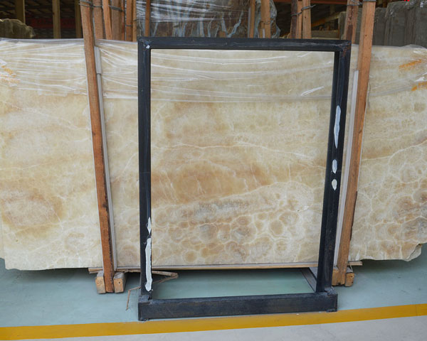 New natural marble honey beige onyx slab price