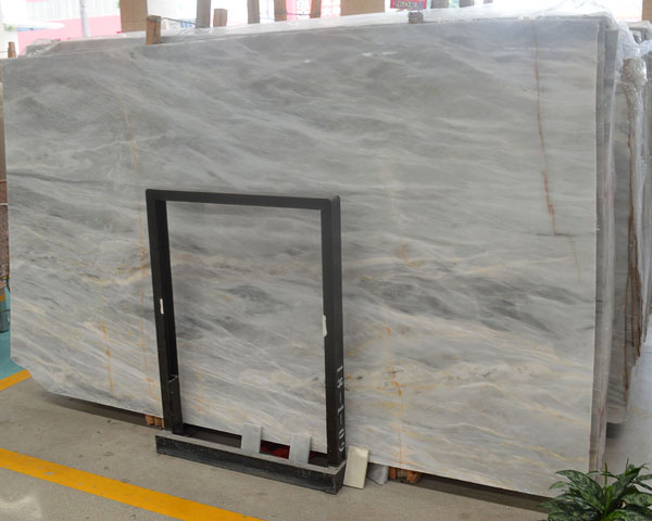 Elegant golden vein grey onyx marble slab