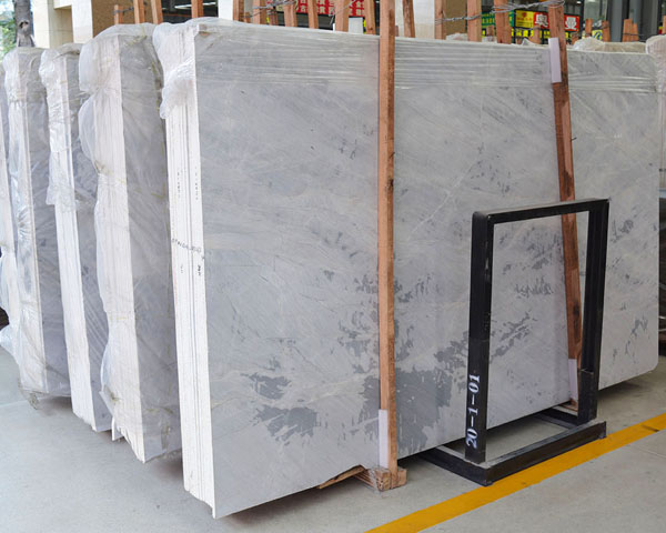 China santorini grey marble slab for sale