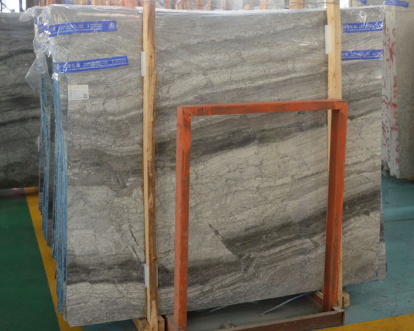 Italian grey wavy grain marble slab for sale