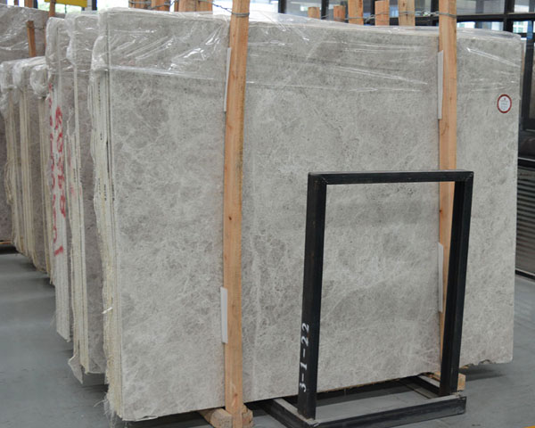 Bright color new tundra gray marble slab 
