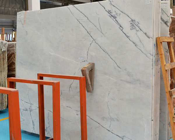 China tiny vein hoar white onyx slab for wall panel