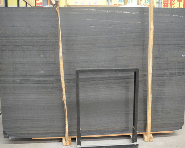 Black sandalwood veined grey marble slab