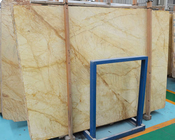 golden spider veins yellow marble stone for sale