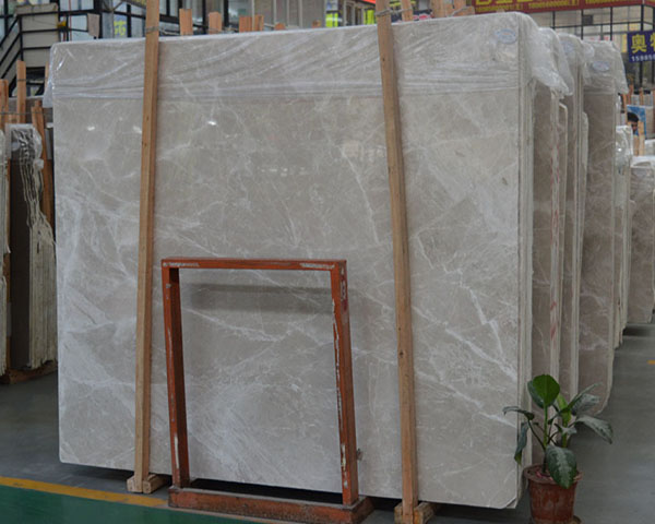 Imported Baroque light grey marble slab from Italy
