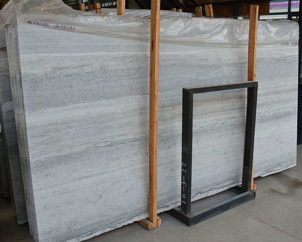 Natural blue grey wood vein marble stone