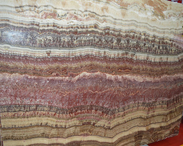 China ruby red wood vein onyx marble slab