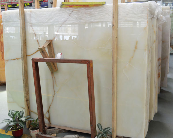 China red vein white onyx marble slab for sale