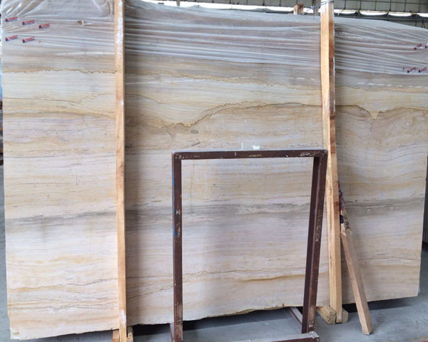 Natural ginkgo beige wood vein marble cut to size