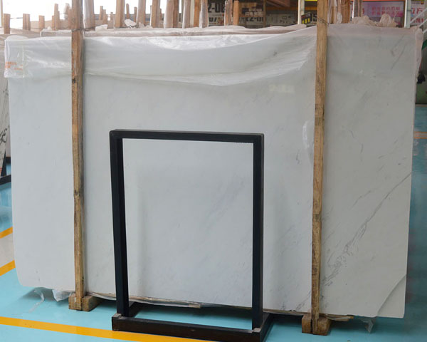 Imported pure slavic white marble slab cut to size