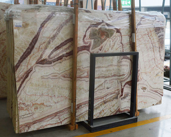 China red spider onyx marble slab for wall panel
