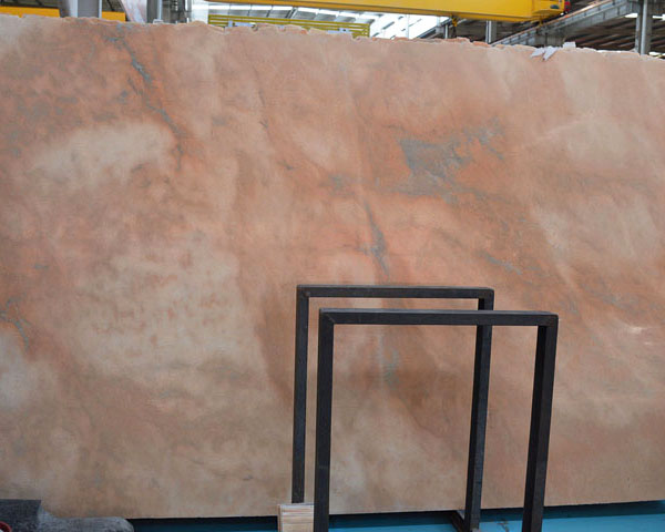 Natural sunny rose red marble slab for flooring