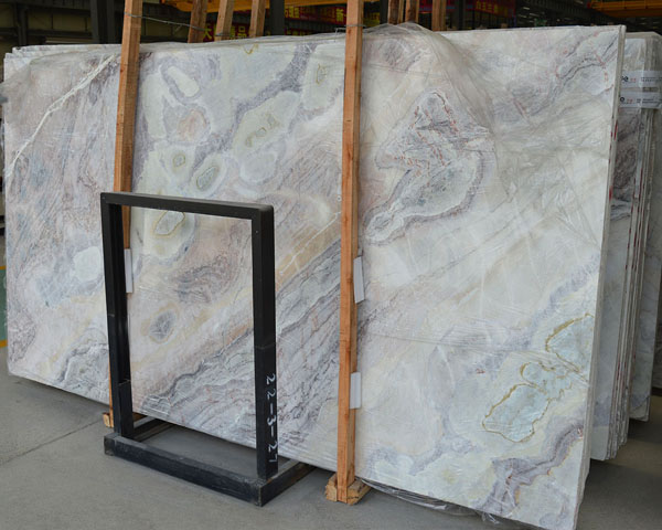 China purple vein hoar white onyx marble prices
