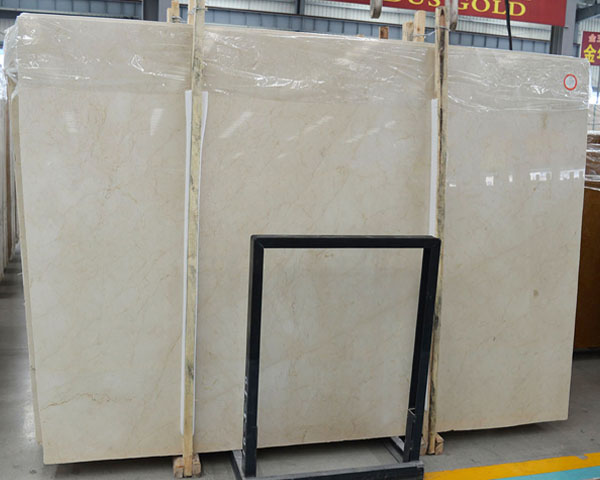 New beige crema savana marble slab tiles for sale