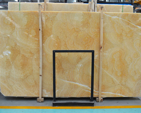 China yellow honey onyx marble slab cut to size