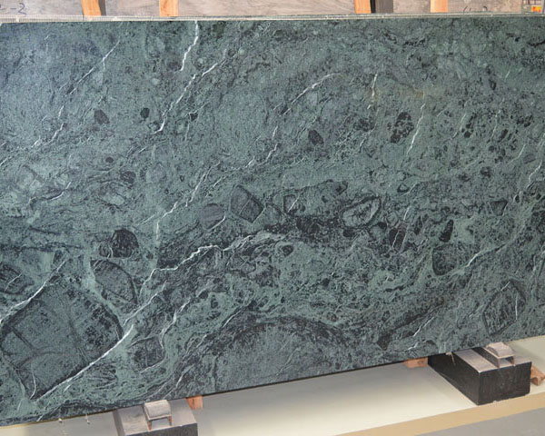 Italy dark green wavy marble slab natural stone