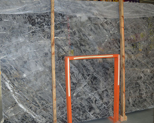 Imported Roman grey wood vein marble slab