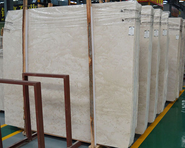 Imported Oman beige marble slab from Turkey