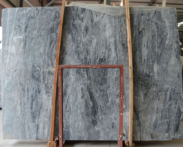 Natural castle grey wood vein marble slab supplier