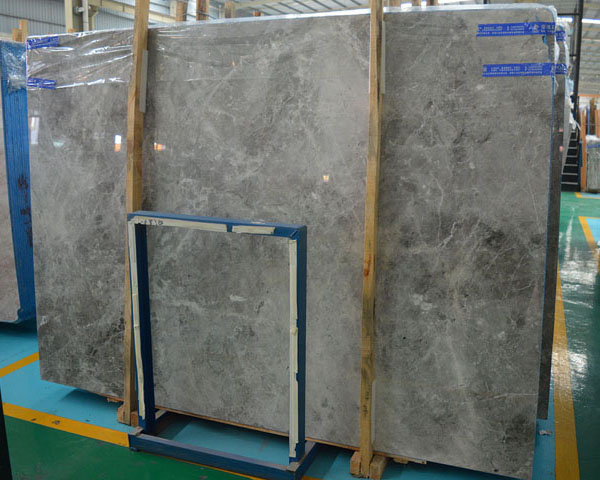 China natural foggy grey marble slab flooring tiles