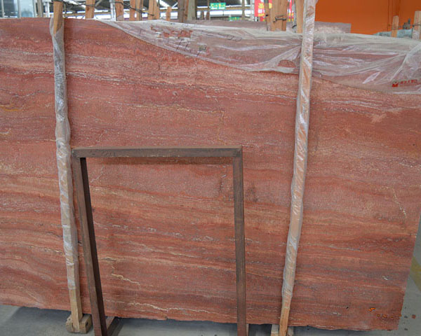 China red wood vein travertine slab tiles supplier
