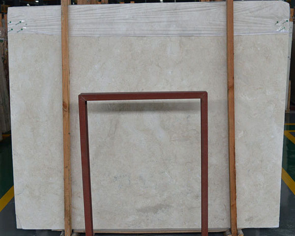 Imported camen beige hoar marble slab cut to size