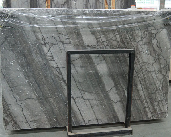 Imported cloudy grey wood marble slab tiles for sale