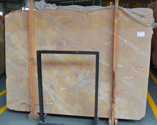 Honed gold burleigh yellow marble slab from spain