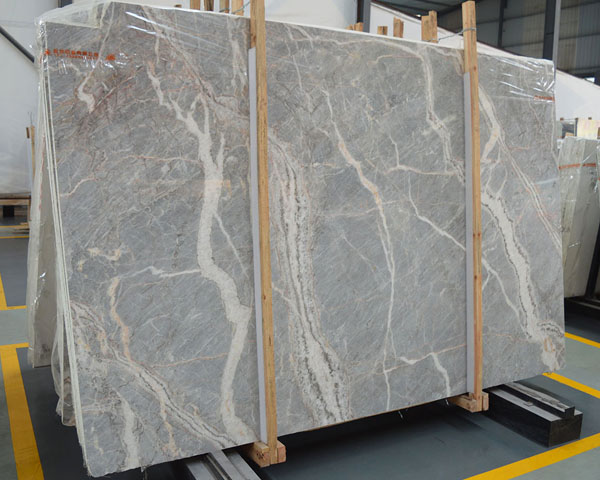 Hot sale light colored grey marble with white veins