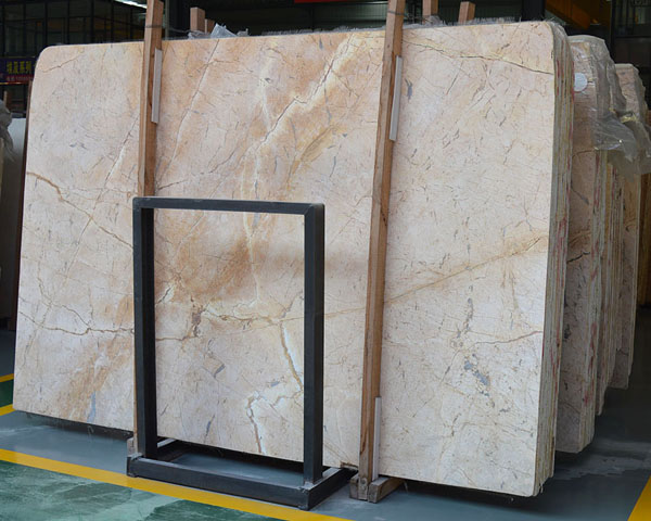 China gold goose feather vein marble slab supplier