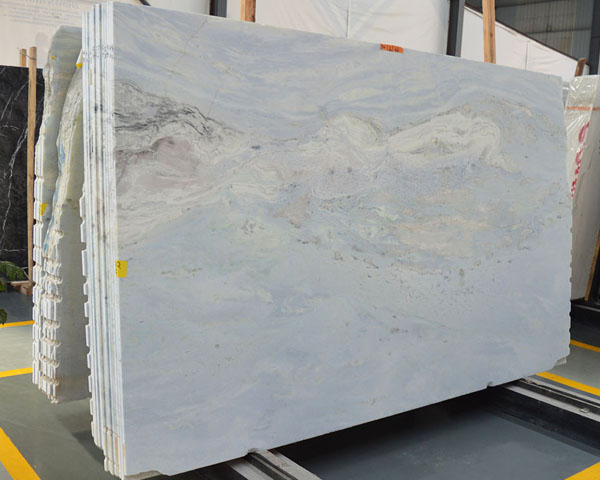 Natural sky blue bright color marble slab for flooring