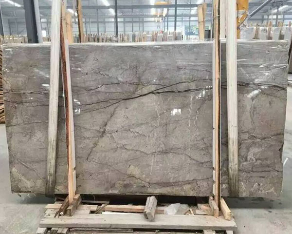 Light colored florence grey marble slab from Turkey