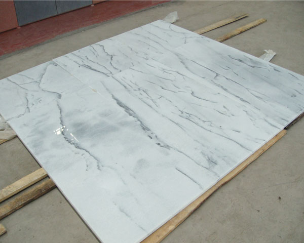 China tiny grey veins white onyx marble slab
